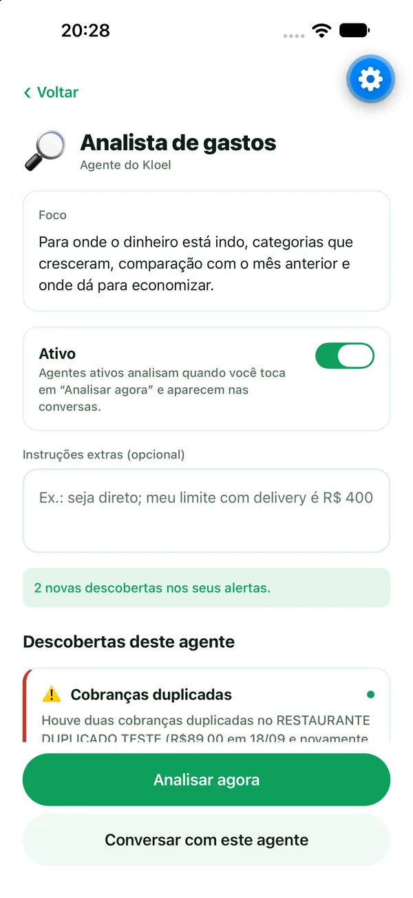 Agente analista de gastos